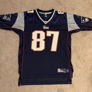 New England Patriots #87 Rob Gronkowski Jersey L Blue NFL Reebok